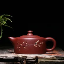 170 мл фиолетовая глина yixing чайник стиль НЕОБРАБОТАННАЯ руда горшок Zisha с рисунком цветка сливы чайная посуда для дома Pu Er oolong чайный чайник подарки