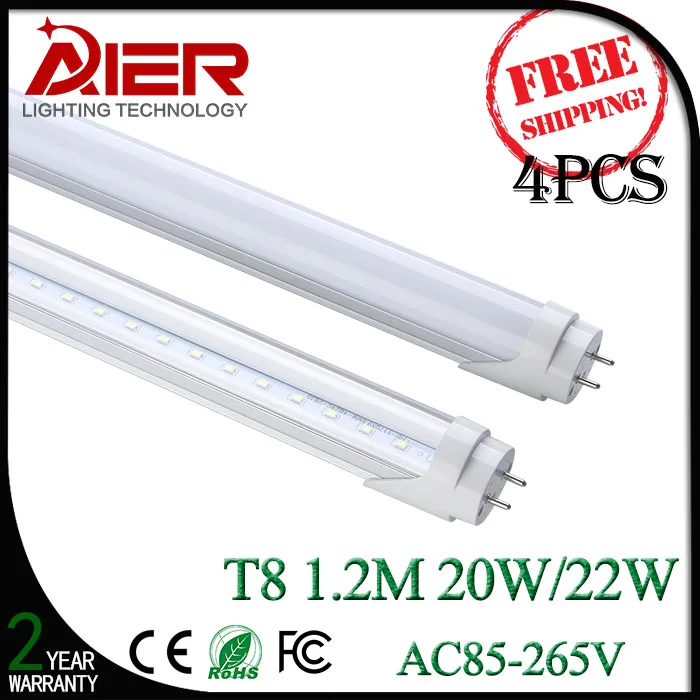 4 шт. 1200 мм t8 водить трубки 20/22 Вт с высокой яркий 96/120 SMD2835 бесплатная доставка fedex |