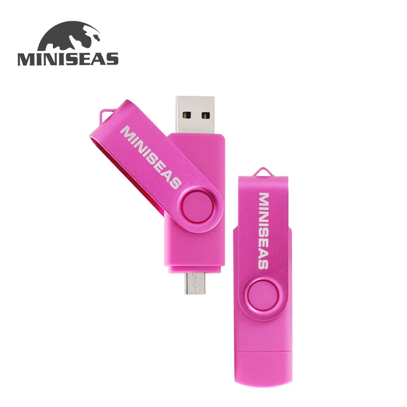 

Miniseas USB Flash Drive Colorful Rotation OTG Metal Convenient Pen Drive 4GB 8GB 16GB 32GB Memory USB Stick Pendrive Andriod