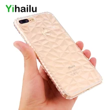 

yihailu Diamond Cases for iPhone Xs Max Case Airbag Anti-knock Soft TPU Clear Back Cover for iPhone Xr Xs 6 7 8 Plus Capa Coque