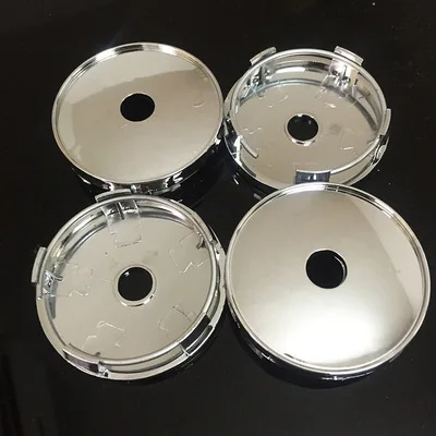 

4X Car 60mm ABS Chrome Black Custom Wheel Hub Centre Center Caps Base Auto Hubcaps Cover Without Logo 5/6 Pins