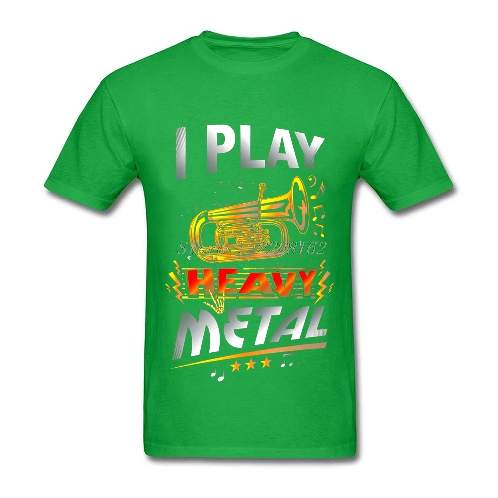 Роскошная брендовая футболка с надписью I Play Heavy Metal Мужская tuba футболки из
