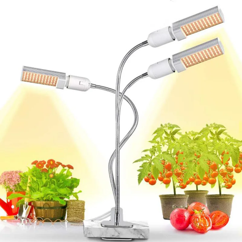 GLC12 Lampe De Croissance Horticole à Pince 20W Ampoules Led 3 Modes Bleu Rouge Mixte Intensite Ajustable Prise Usb Lumiere De Culture Pour Plante Fruit Legume Fleur Herbe