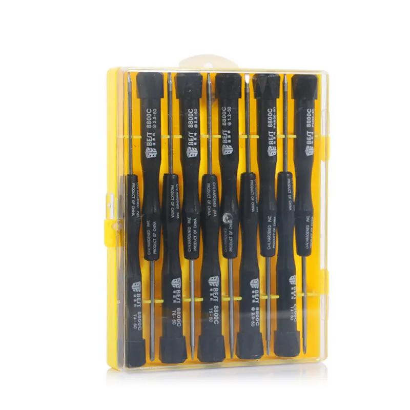 

BEST Professional 10 in 1 Multi Bits Screwdriver Set for Mobile Phone Tablets PC Opening Repair Tools Kit