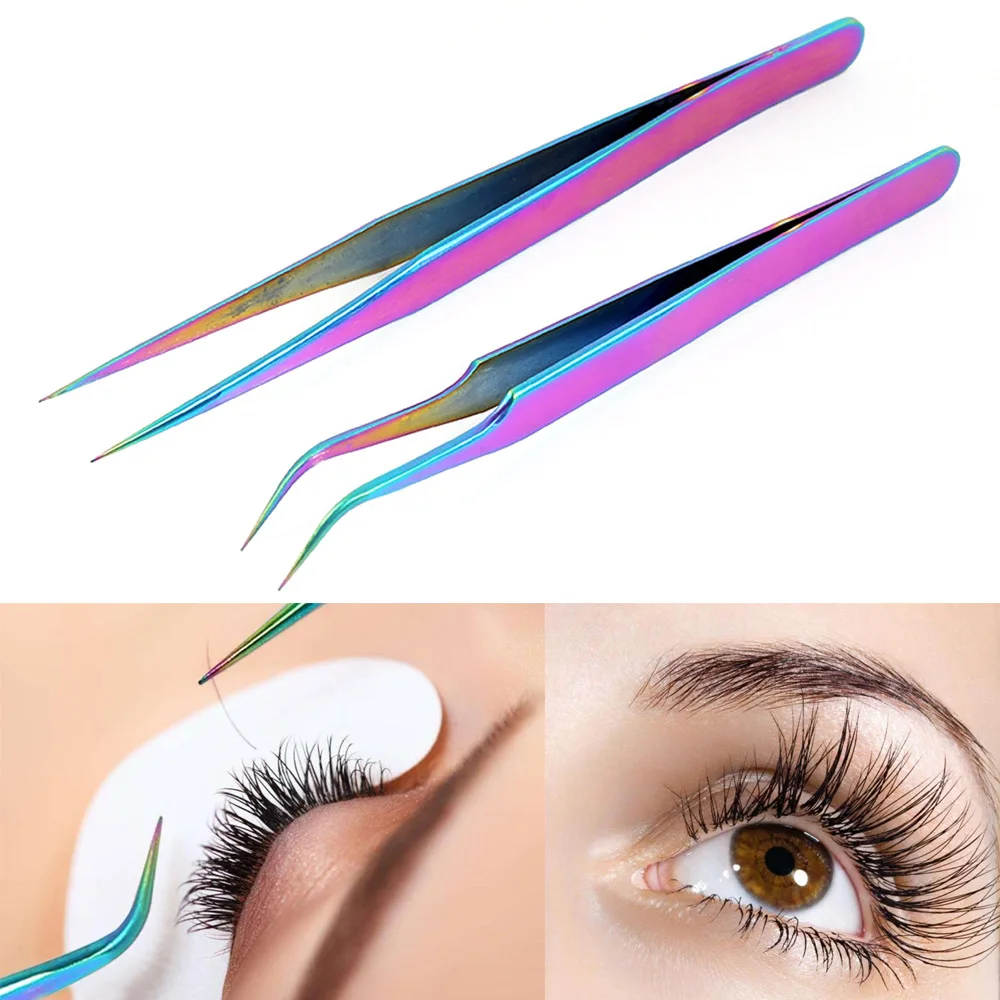 

1pcs Straight Curve Eyebrow Tweezers Eyelash Extension Tool Eyelash Makeup Beauty Stainless Steel Nipper Beauty Tools #256357