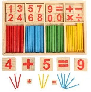 Baby Toy Wooden Blocks Montessori Educational Toys Mathematical Intelligence Stick Building Blocks gift baby-building-blocks-wooden