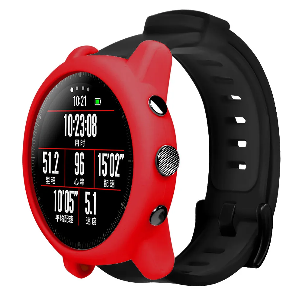 Силиконовый защитный чехол для часов Xiaomi Huami Amazfit Strato 2S спортивные часы 2 цветные