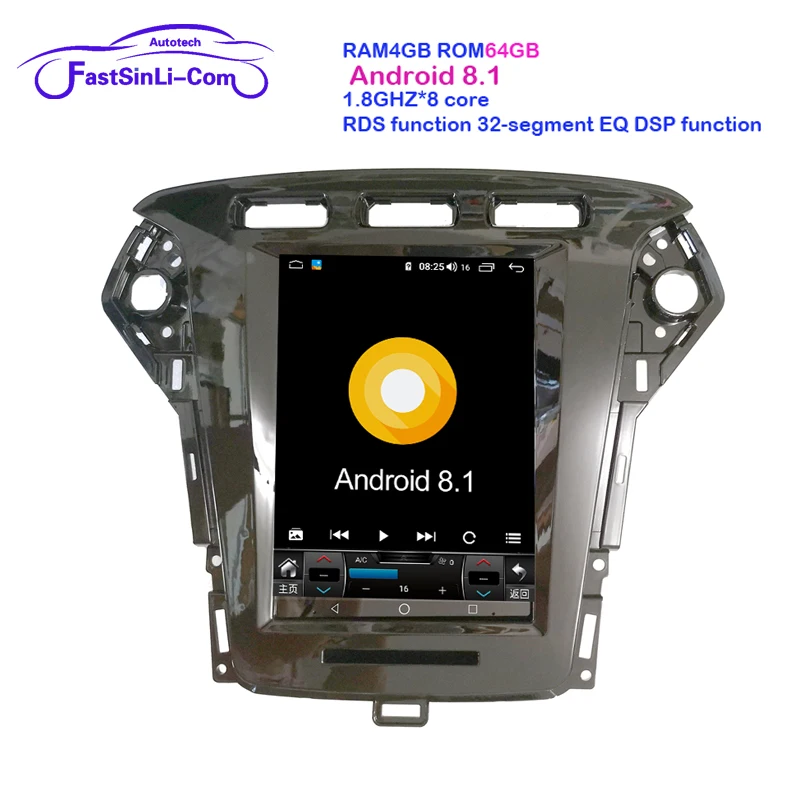 Android плеер для Ford Mondeo 2011-2013 лет вертикальный Большой экран gps Мультимедиа Радио navigaton система