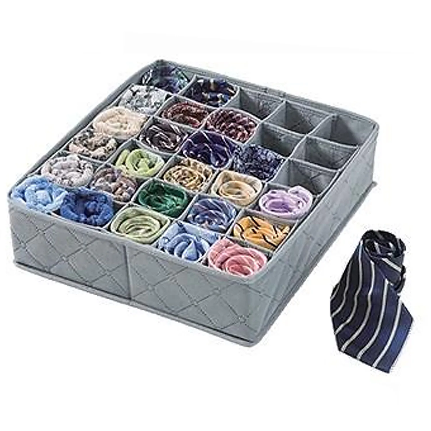 Behogar 30-Grid Foldable Detachable Non-woven Bamboo Charcoal Drawer Organizers Closet Dividers Storage Box for Underwear Socks Behogar 30-Grid Foldable Detachable Non-woven Bamboo Charcoal Drawer Organizers Closet Dividers Storage Box for Underwear Socks