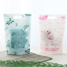 10 шт Фламинго конфеты печенья Самостоятельная упаковка мешок ручной работы печенье овсянка пластиковая сумка на молнии Свадебная вечеринка подарочные сумки