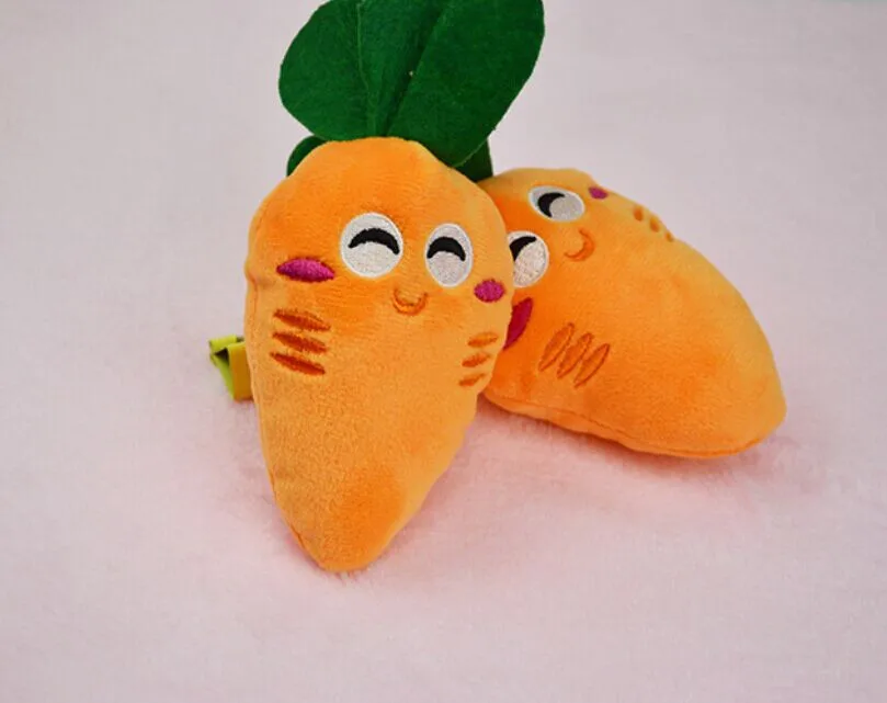 Собака жевательная игрушка для щенков скрипучий плюшевый звук милые овощи морковь дизайн игрушки тренировка забавная игра зеленый Канат мяч игрушка для