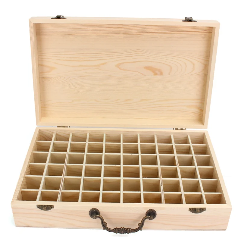 

Modern 60 Slots Essential Oils Wooden Box Jewelry Organizer Storage Case Decorative Boxes For Home Decoration Crafts Gift