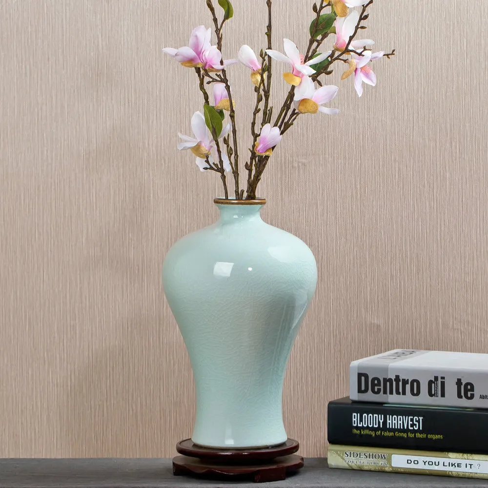 

Jingdezhen Ceramics Antique Vase Kiln Crack Glaze Vases Sitting Room Home Decoration Crafts Furniture Furnishing Articles