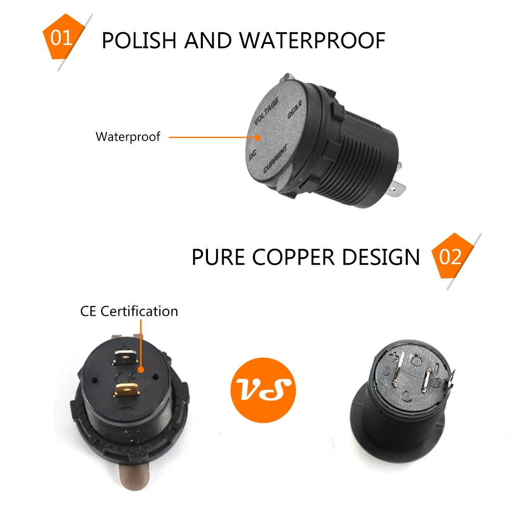 ALLOMN QC 3 0 USB зарядное устройство адаптер выход питания 5 В 3A Водонепроницаемый со