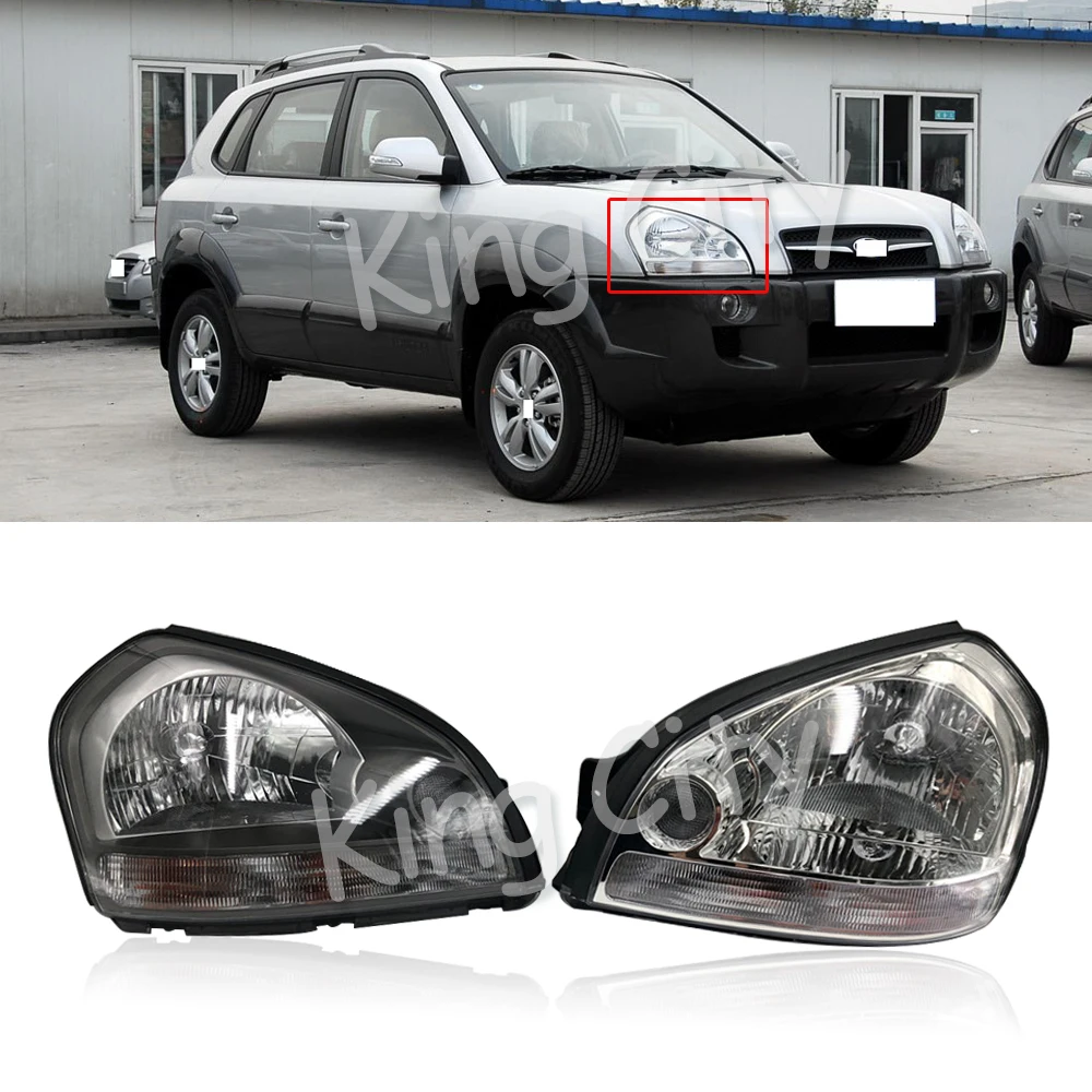 Capqx для hyundai Tucson 2005-2010 передняя фара Фара Головной фонарь в сборе белый/черный