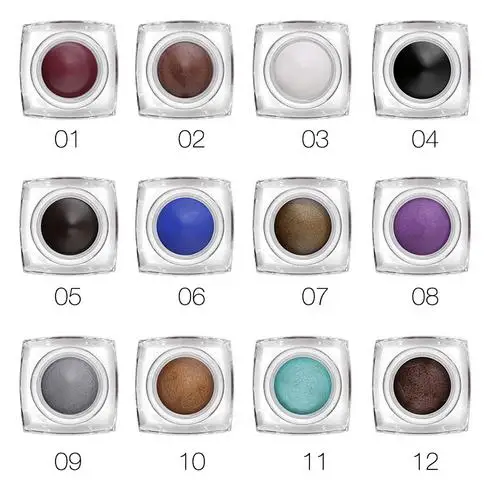 

12pcs/lots HUAMIANLI rainbow cloud eyeliner gel Cream Makeup Eyeshadow Cream Long Lasting Waterproof Sexy