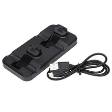 Черный из АБС-пластика с двумя портами USB Зарядное устройство для док-станции зарядного устройства для sony PS4 Беспроводной контроллер