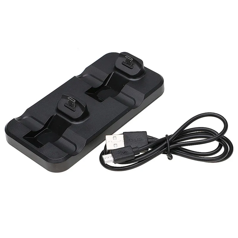 

Black ABS Dual USB Charger Dock Station Stand For Sony PS4 Wireless Controller