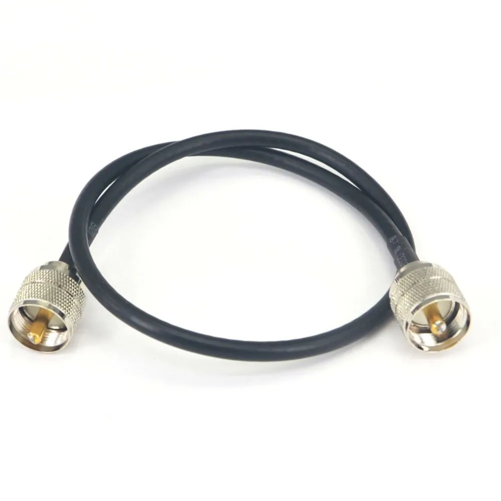 2 PCS 20inch Radio Antenna Cable PL259 UHF Male to Male RG58 for Amateur Ham Radio Wireless