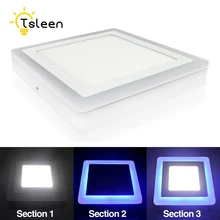 Rgb LED-светильник 3 Вт 6 Вт 12 Вт 18 Вт круглый квадратный встраиваемый светильник AC 85-265 в светодиодный светильник для спальни, кухни, внутреннего светодиодного освещения