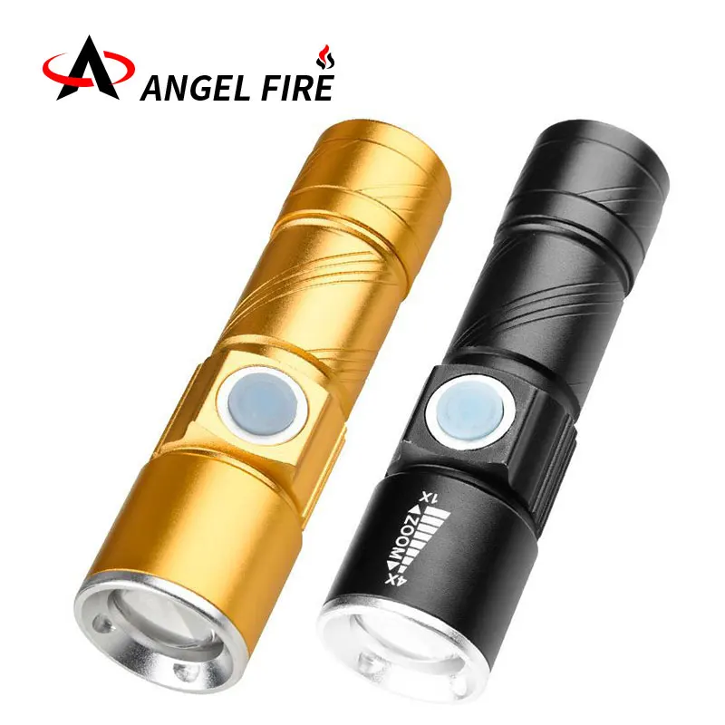 

Rechargeable USB portable torch miniature practical flash LED lamp waterproof flashlight camping