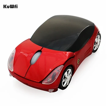 

KuWFi Wireless Mini Car Mouse 1600DPI Optical Computer Mice Cute Pink 2.4G Wireless Mouse USB 2.0 Receiver For Laptop PC Video