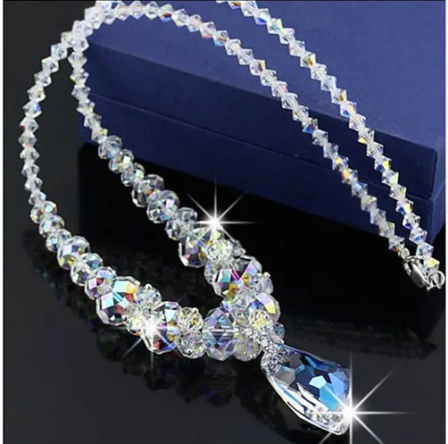 Europe Fashion Crystal Jewelry Accessories, Austrian Crystal Bead Necklace Sweater Chain Necklaces & Pendants For Women Europe Fashion Crystal Jewelry Accessories, Austrian Crystal Bead Necklace Sweater Chain Necklaces & Pendants For Women