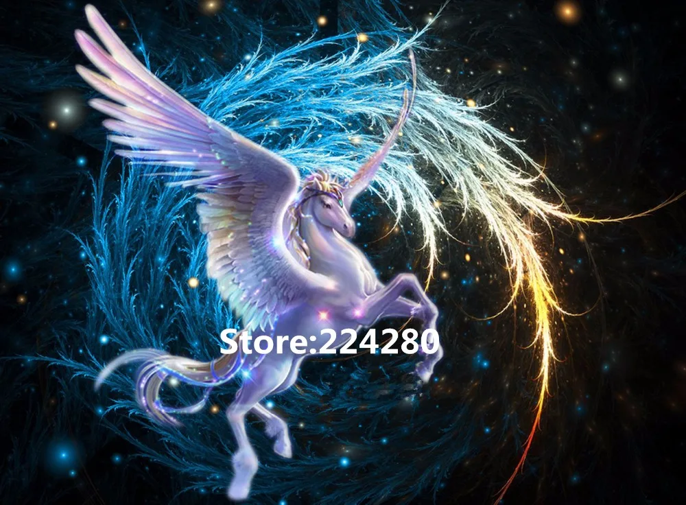 

Needlework,for embroidery,DIY DMC 14CT Unprinted Cross stitch kits,Art European Unicorn Animal Cross-Stitching home decor crafts
