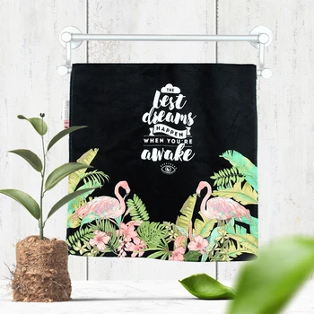 

Mattys Lovers tropical rainforest fire Flamingo bamboo fiber towels design comfortable face towel