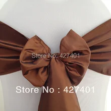 Коричневый стул с обивкой из тафты лента для свадьбы событие и вечерние украшения