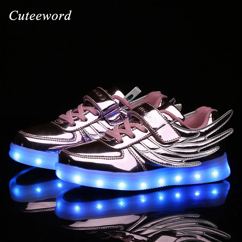 Buy Children Sneakers LED remote control lights shoes