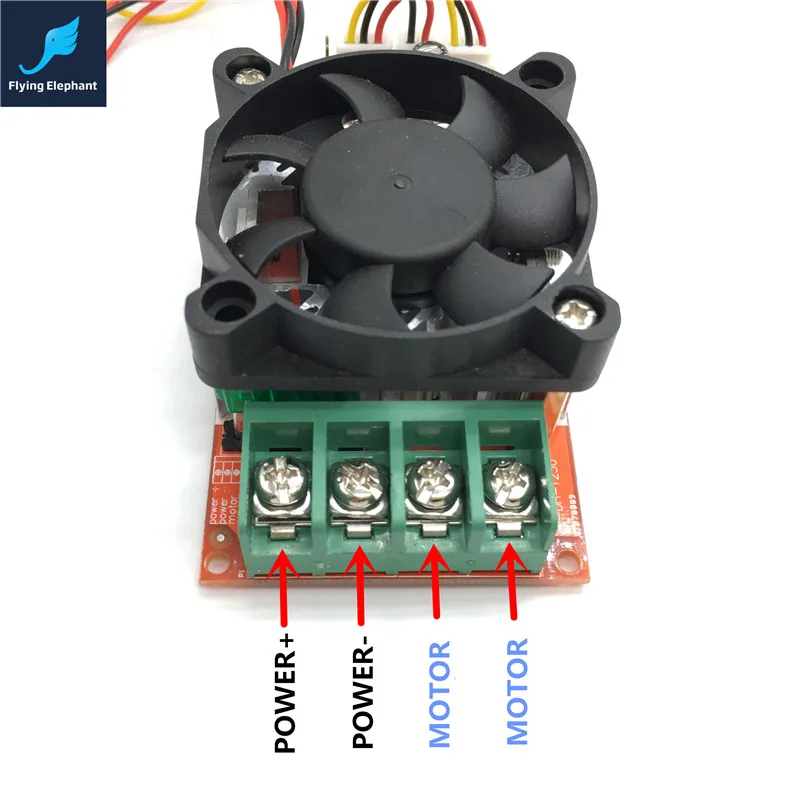 H-мост губернатора DH-1230 30A 9-50VDC положительный обратного обратимым+ вентилятор охлаждения Поддержка 0-5 В PLC Управление