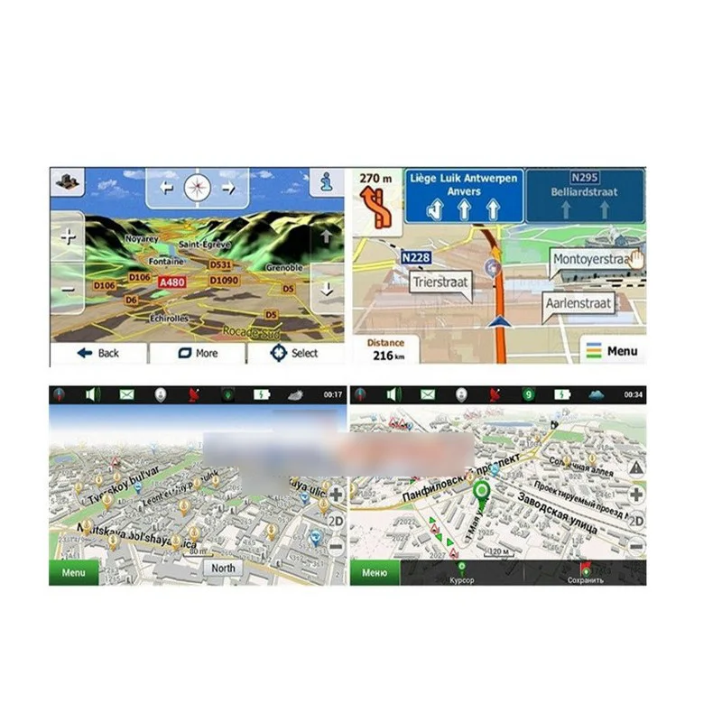 Автомобильный GPS навигатор 5 дюймовый емкостный экран MP3 видео плеер USB 8G