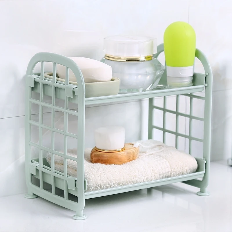 Double Plastic Vanity Racks Dormitory Small Scale Racks Bedroom Mini Shelf Toilet Storage Rack Lo516344 Bathroom Shelves Aliexpress