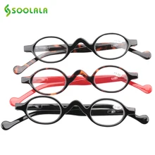 SOOLALA очки для чтения для мужчин и женщин 3 шт. маленькие круглые пластиковые увеличительные очки для чтения для дальнозоркости+ 1,0 1,5 2,0 2,5 3,5 4,0