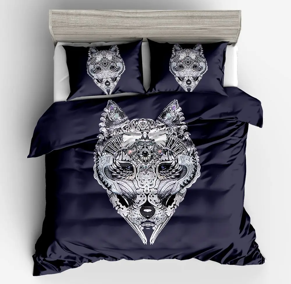 High Definition 3d Animal Duvet Cover King Queen Size Tiger White