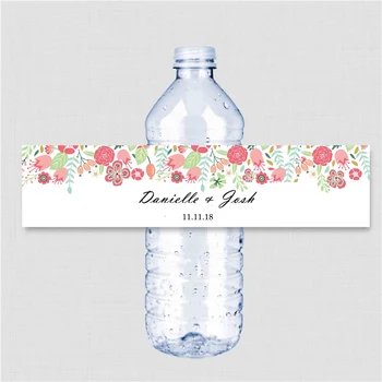 

Personalized Wedding Water Bottle Labels,Stickers,Thank You Tags,Place Cards, Business Baby Shower Bridal Shower Proposal Cards