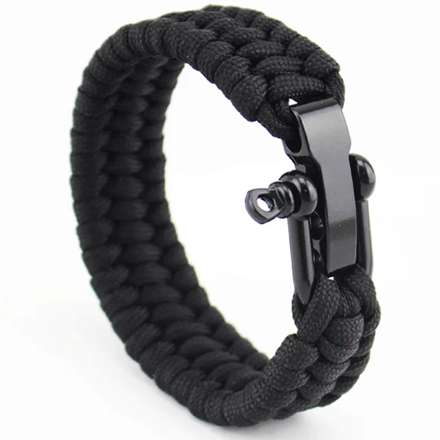 New Arrival Mens Stainless Steel Anchor Shackles Black Leather New Arrival Mens Stainless Steel Anchor Shackles Black Leather Bracelet Surf Nautical Sailor Men Wristband Fashion