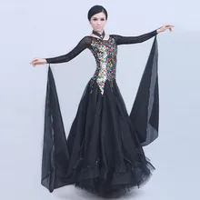 3 colors pyrographic Deluxe high-end standard Ballroom Dance Costume Dress for competition sequins waltz/tango/foxtrot costumes
