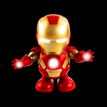 

Marvel New Hot Avengers Toys Dancing Iron Man Robot with Music Flashlight Tony Stark Electric Action Figure Toy for Kids Gift