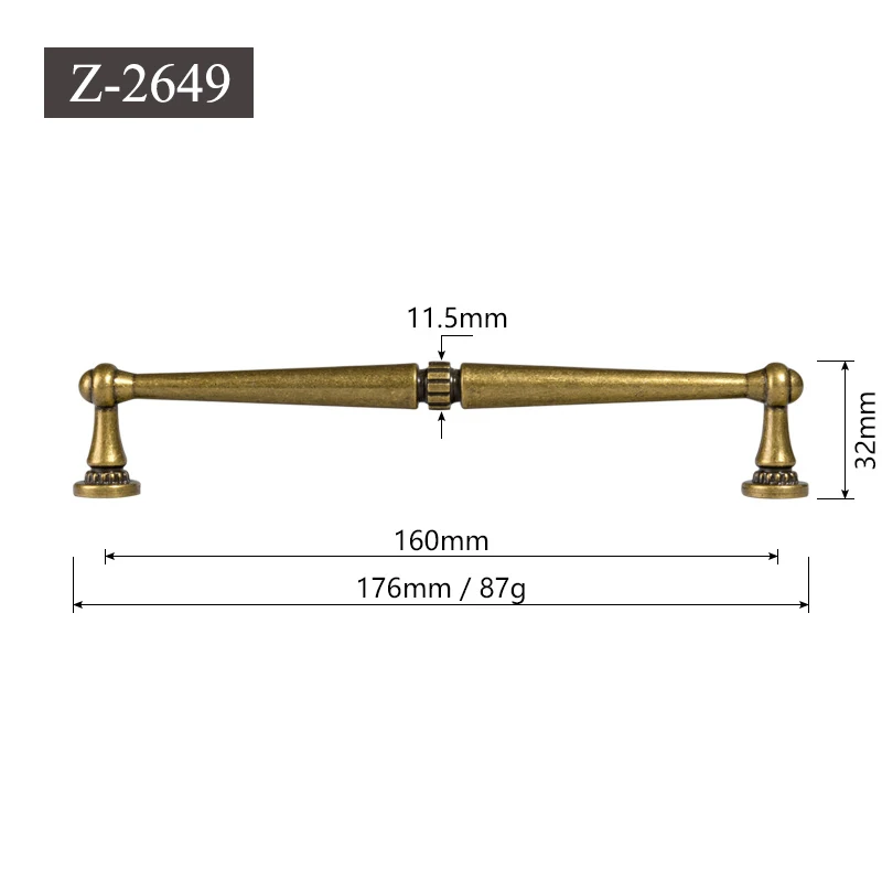 Винтажный старинный Бронзовый шкаф с ручками в американском стиле, кухонный шкаф с ручками для выдвижных ящиков, модная Мебельная ручка, дверная фурнитура - Цвет: Z-2649-160