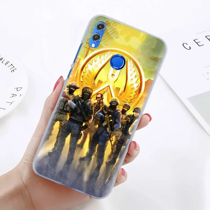 Чехол для телефона с логотипом игры Cs Go для huawei Honor 8X 8A Pro 8C 8S 9 10 Lite 20i Honor Play Y7 Y9 чехол