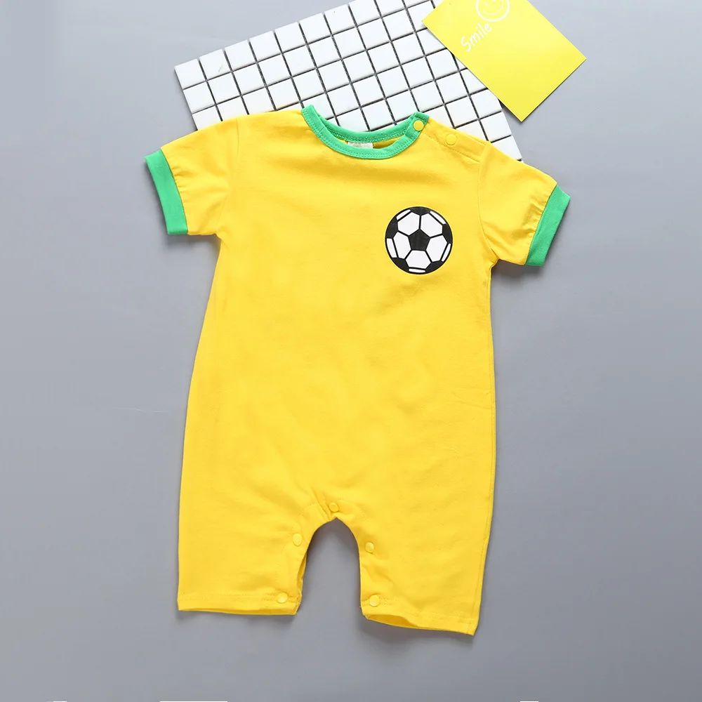 Для маленьких мальчиков Футбольная форма комбинезоны-ползунки для детей спортивный комбинезон Дети хлопок одежда для футбола номер семь игровой костюм без десять рубашка