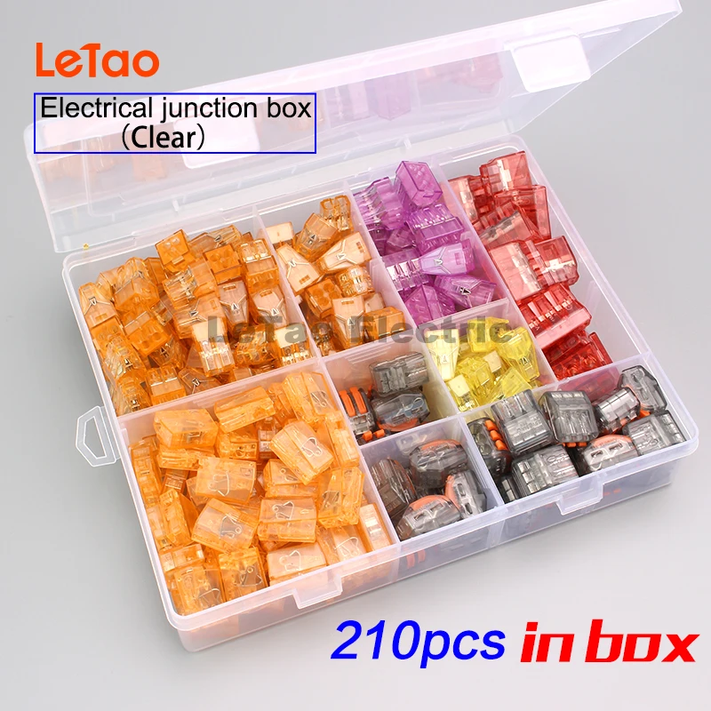 

144PCS/SET clear Wire Wiring Connector cable connector Universal Compact Conductor Terminal Block