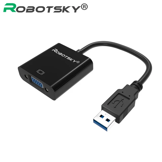 Best Offers Robotsky High Quality USB 3.0 to VGA HD Converter Adapter External Video Graphic Card for Desktop Laptop Best Offers Robotsky High Quality USB 3.0 to VGA HD Converter Adapter External Video Graphic Card for Desktop Laptop