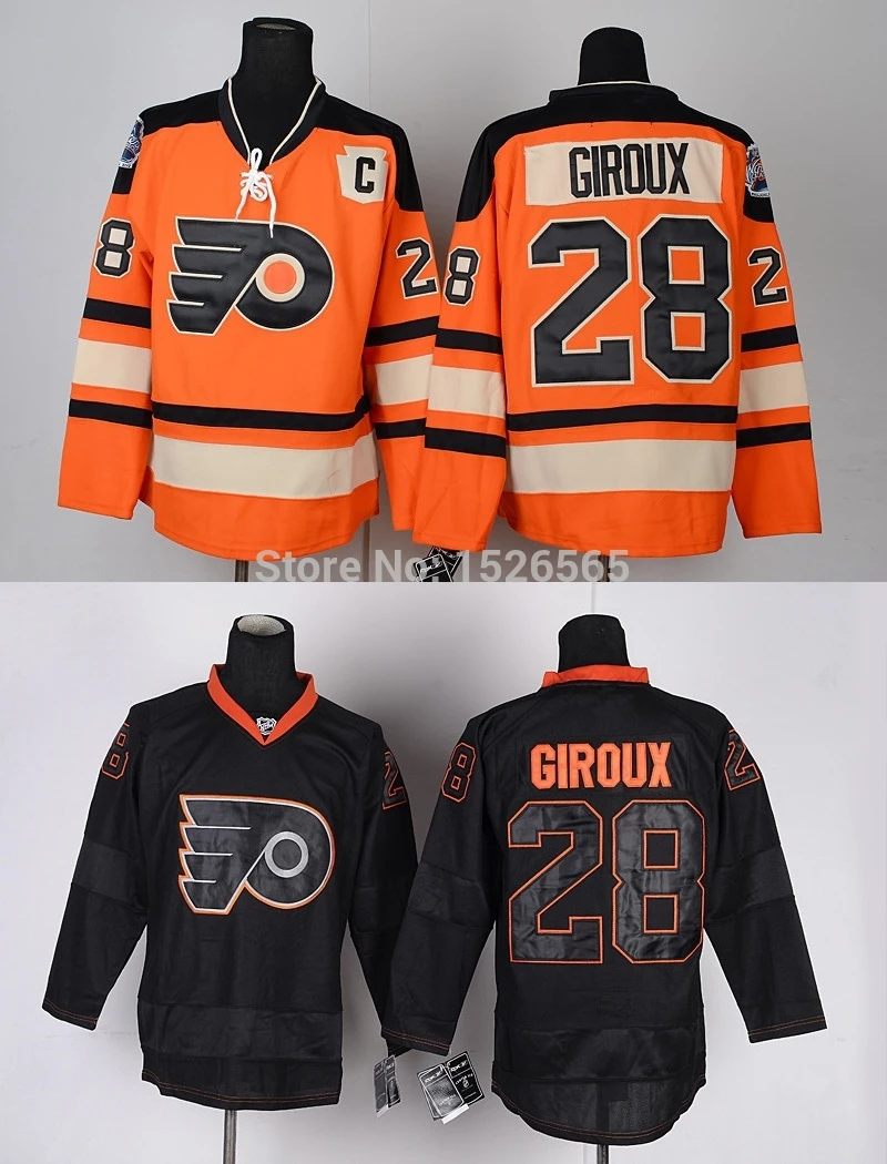 Cheap authentic Men's Philadelphia Flyers 28 Claude Giroux Jersey Dark