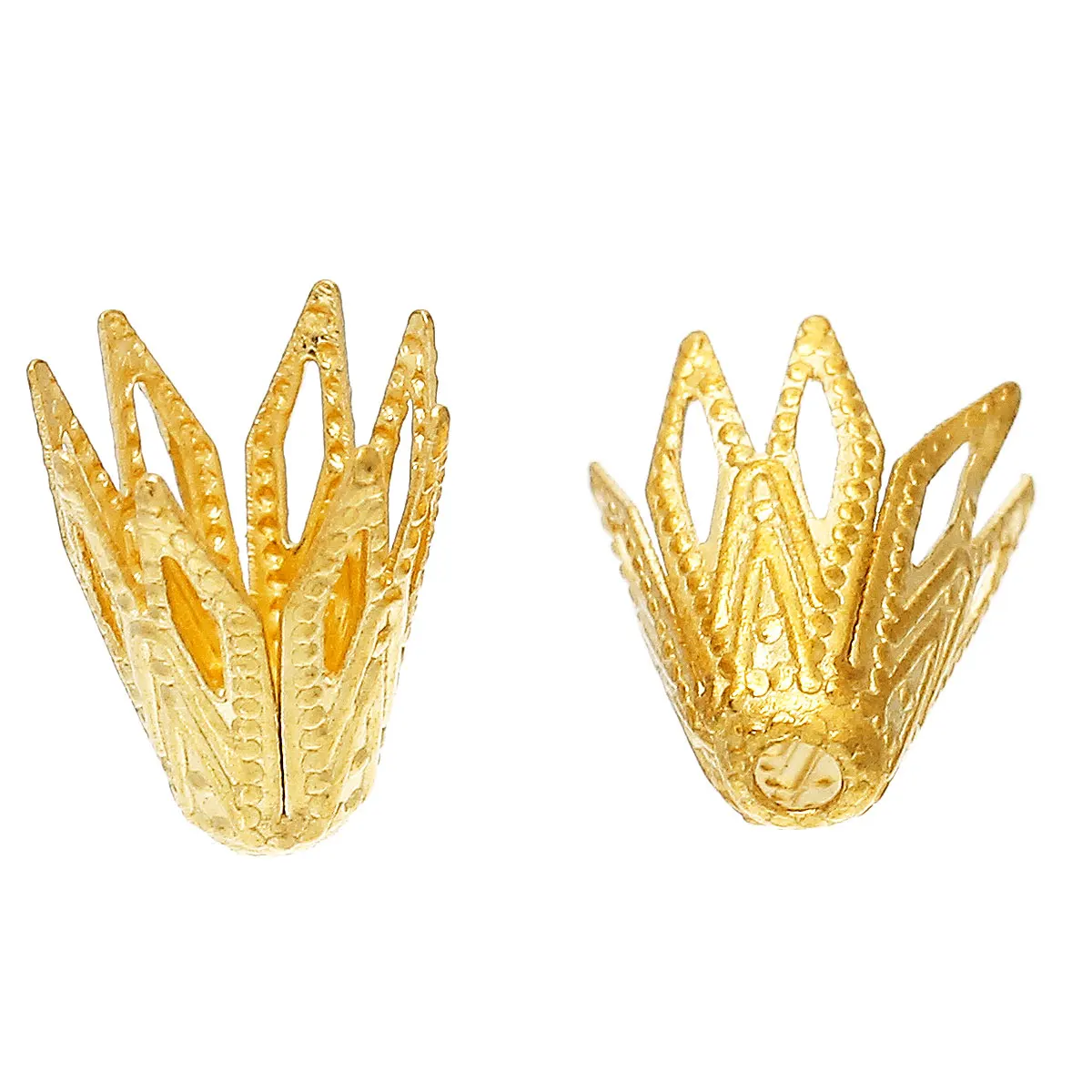 DoreenBeads латунные шарики с цветами латунный тон (подходит для 8 мм бусин) цветочным