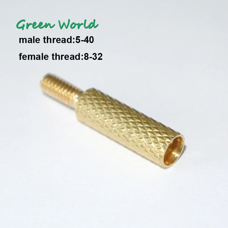 

Green World 1pc/lot Solid Brass Adaptor,Male Thread 5-40,Female Thread 8-32