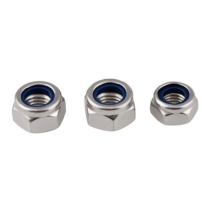 304 stainless steel locknut M5 DIN985 nylon lock nut screwed retaining