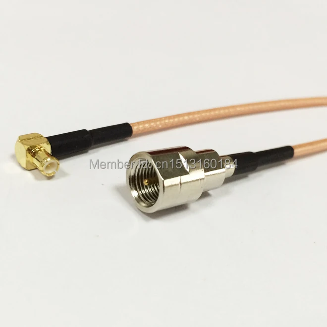 New Modem Coaxial Cable MCX Male Plug Right Angle To FME Male Plug